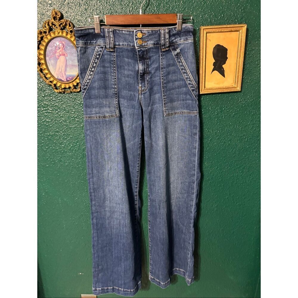 Kut From The Kloth Blue Jodi Wide Leg Jeans Sz 4